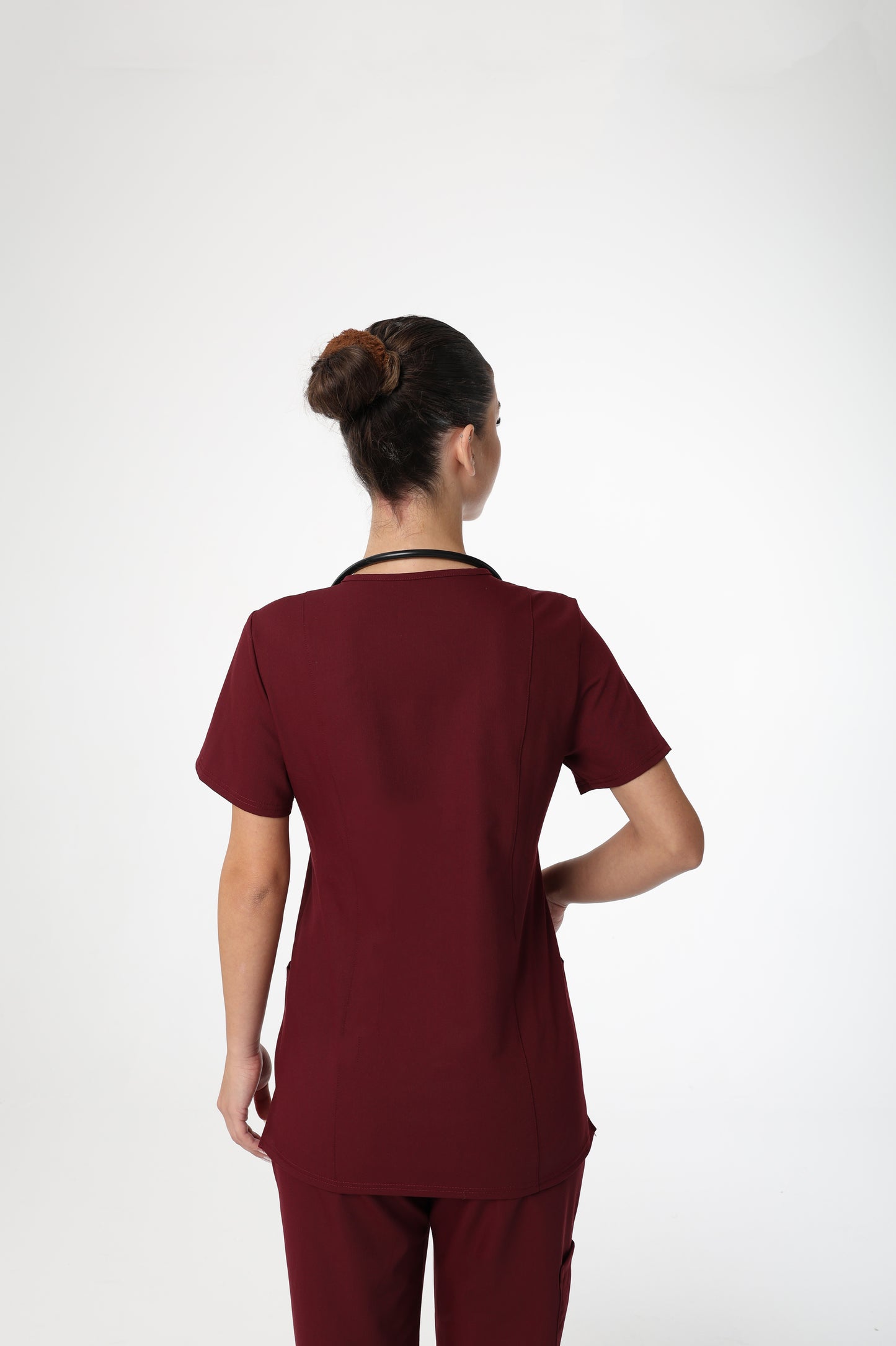 Silvatica Marfa® Kadın V Yaka Üst – Burgundy | Premium