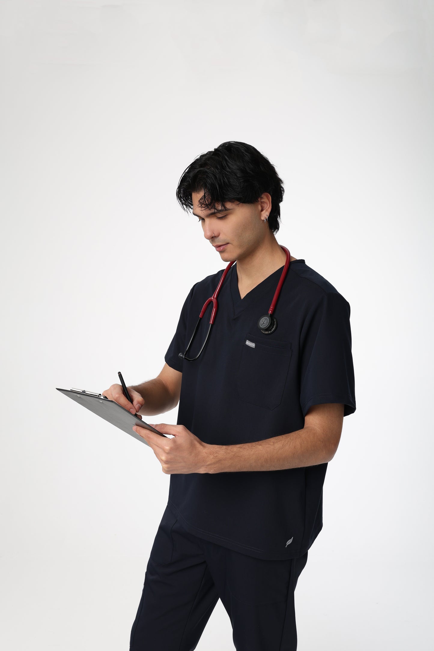 Silvatica Ares ® Erkek Medikal Pantolon – Navy Blue Petite & Regular | Premium Scrubs Alt