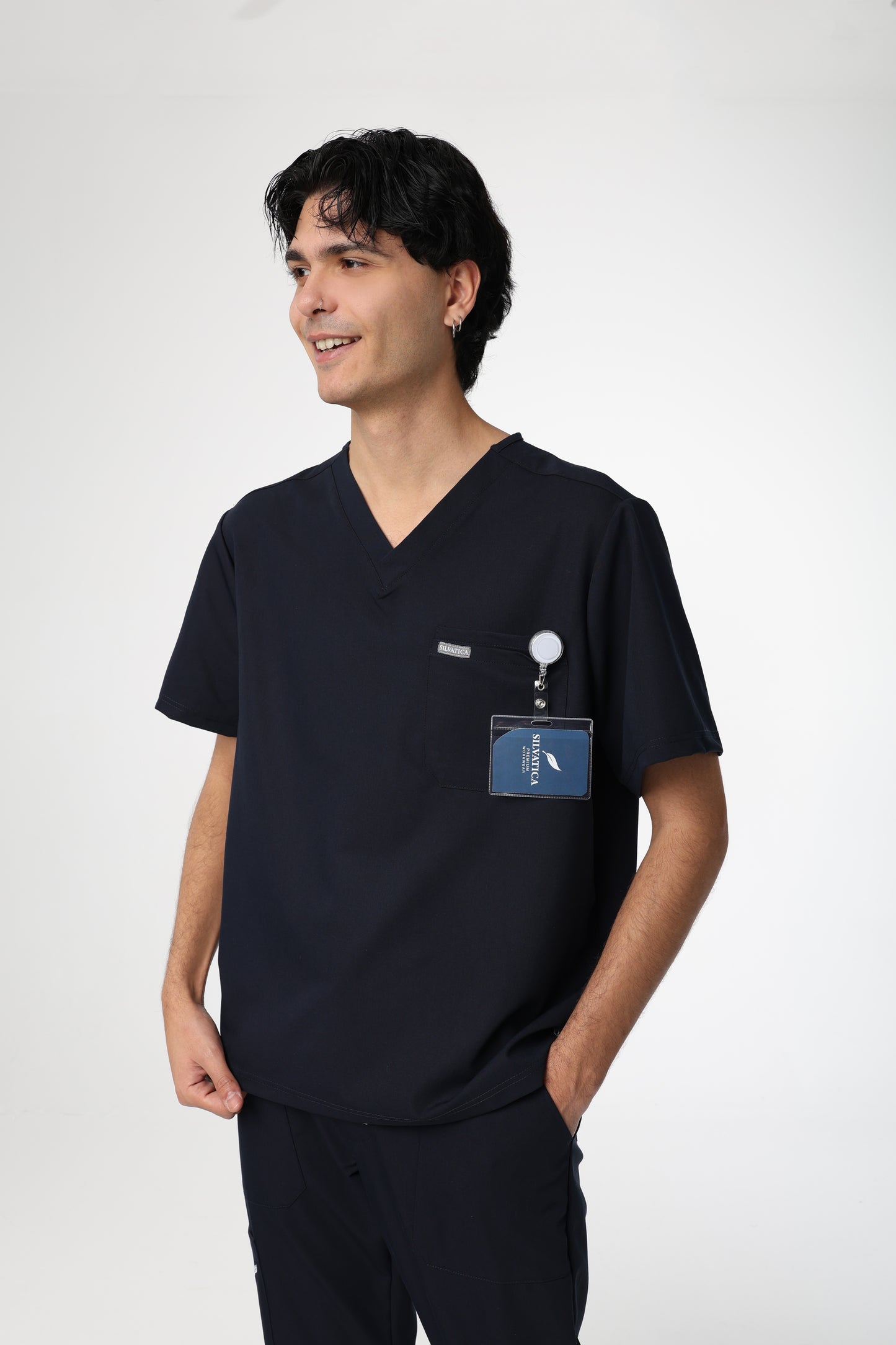 Silvatica Ares ®  Erkek V Yaka Üst – Navy Blue | Premium