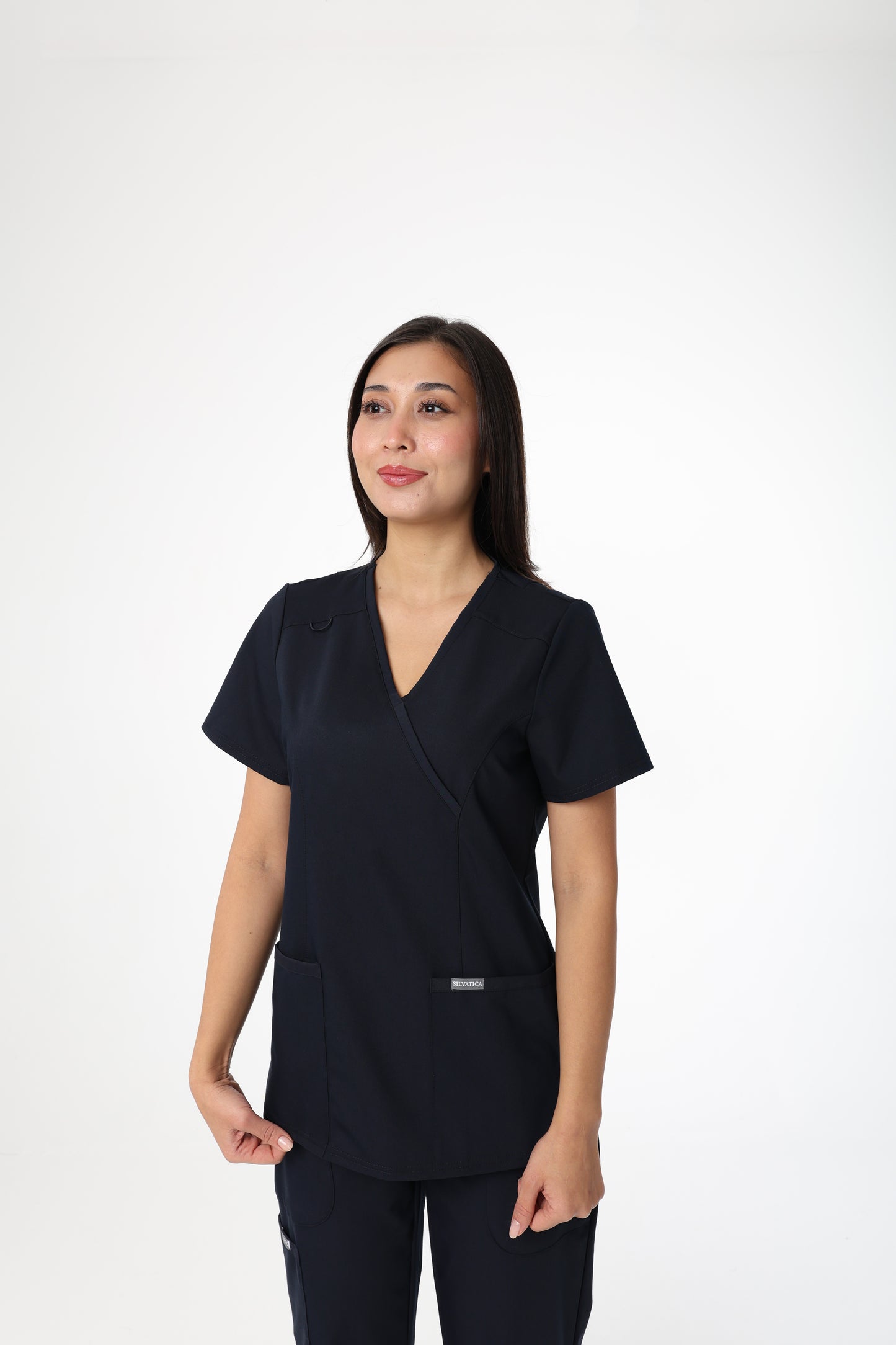 Silvatica Marfa® Kadın V Yaka Üst – Navy Blue | Premium