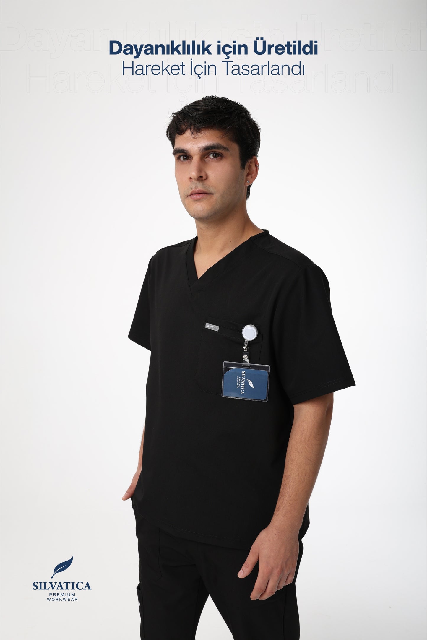 Silvatica Ares ®  Erkek V Yaka Üst – Black | Premium